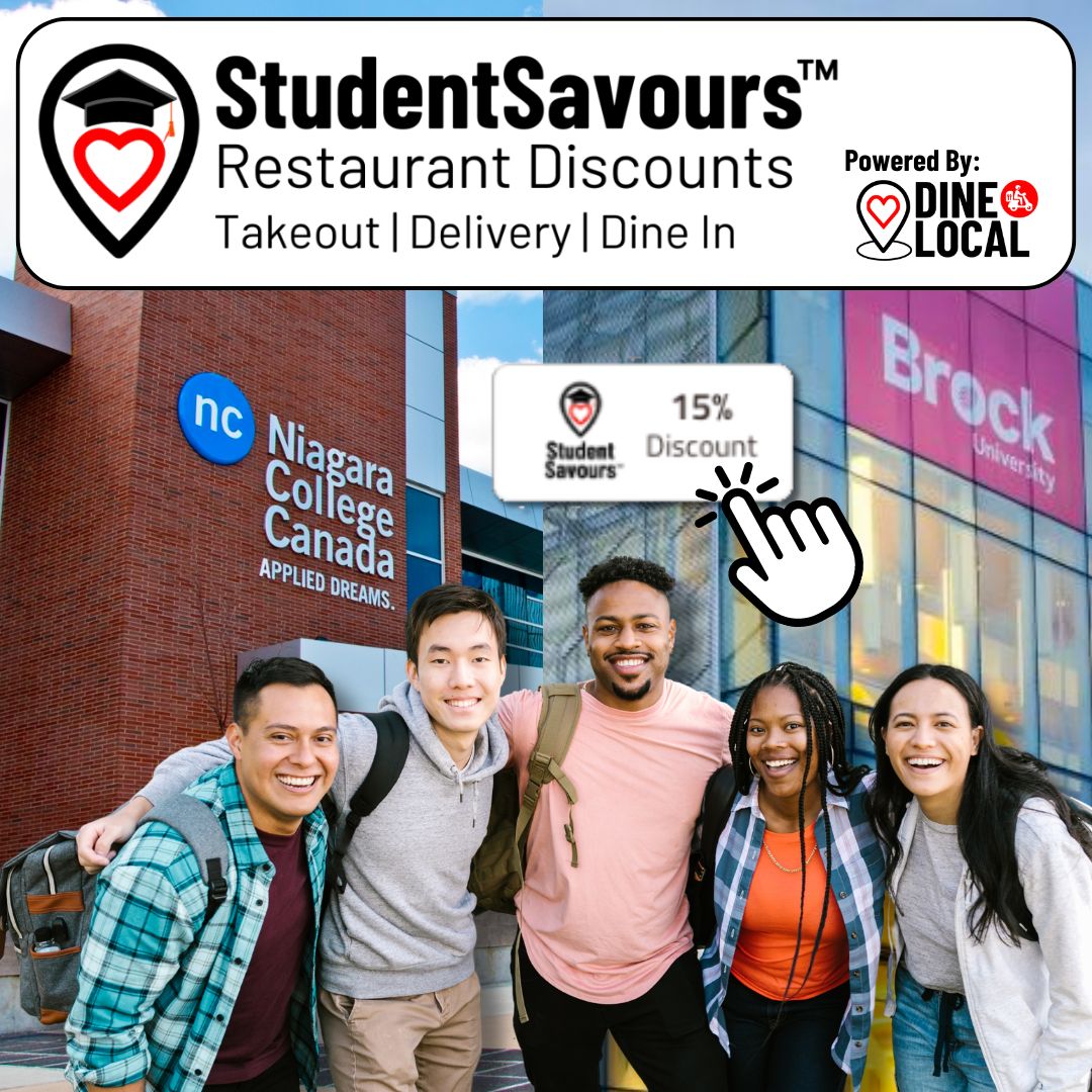 University and College Students can save on their takeout and delivery orders with Dine Local StudentSavours™.
